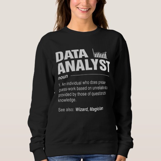 Data Analyst definieert Eat Sleep Analyze Data Her Trui (Voorkant)