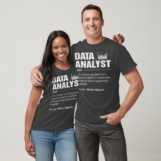 Data Analyst definieert Eat Sleep Analyze Data naa T-shirt (Unisex)