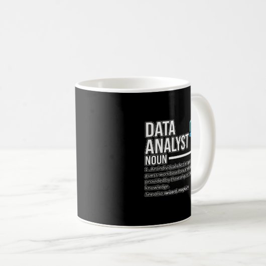 Data Analyst Definition Data Scientist Science Lov Koffiemok (Voorkant rechts)