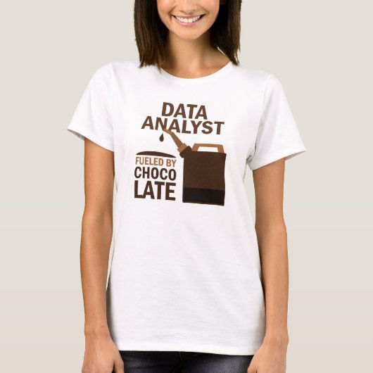 Data Analyst (Funny) Chocolate T-shirt (Voorkant)
