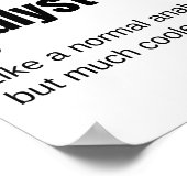 Data Analyst Funny Data Enthusiast Gezegde Poster (Hoek)