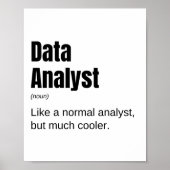 Data Analyst Funny Data Enthusiast Gezegde Poster (Voorkant)
