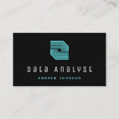 Data Analyst Information Technology Techy Wave Visitekaartje (Voorkant)