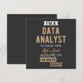 Data Analyst Kaart (Voorkant / Achterkant)
