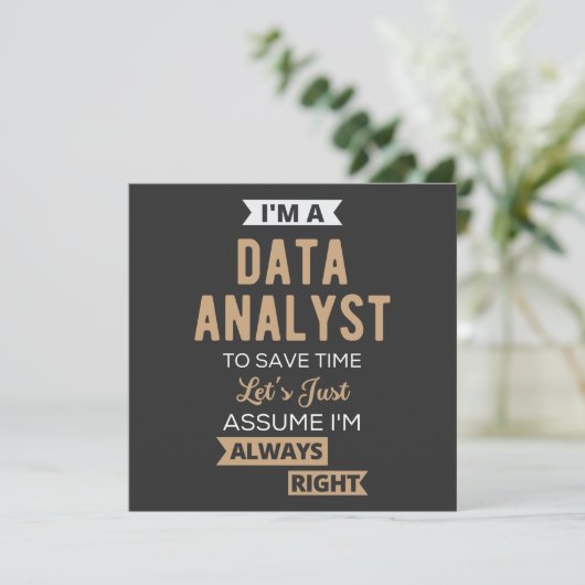 Data Analyst Kaart (Staand voorkant)