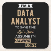 Data Analyst Kartonnen Onderzetters (Voorkant)