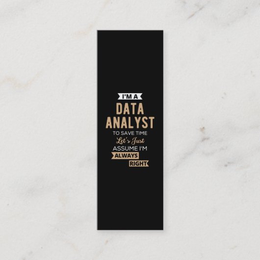 Data Analyst Klantenkaartje (Voorkant)