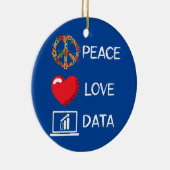 Data Analyst Love Peace Data Science Analyst Keramisch Ornament (Rechts)