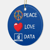Data Analyst Love Peace Data Science Analyst Keramisch Ornament (Links)