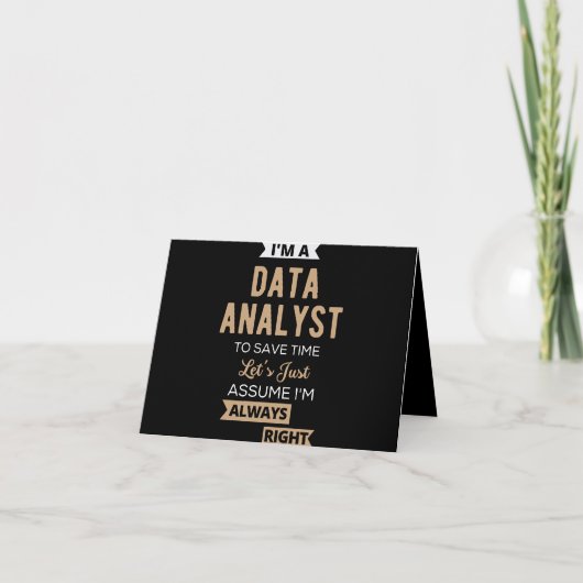 Data Analyst Notitiekaartje (Voorkant)