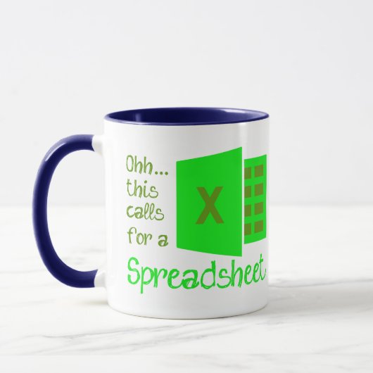 Data Analyst - Ohh dit vraagt om een spreadsheet - Mok (Links)