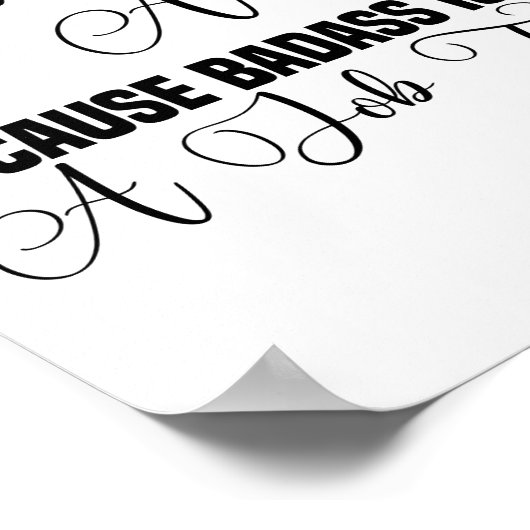 Data Analyst omdat Badass geen functie is Poster (Hoek)