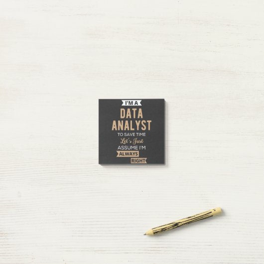 Data Analyst Post-it® Notes (Op bureau)