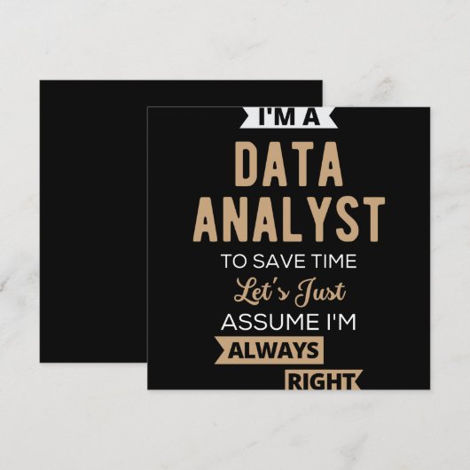 Data Analyst Save The Date (Voorkant / Achterkant)