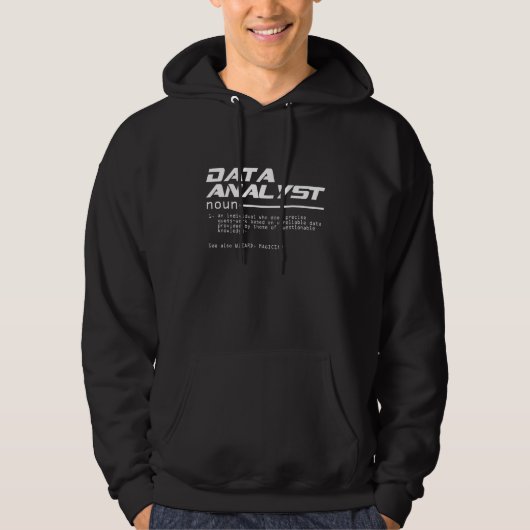 Data Analyst Scientist Definition Visualization SP Hoodie (Voorkant)