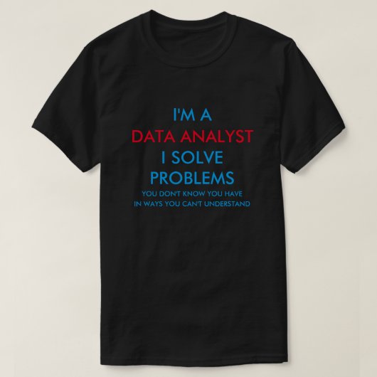 Data Analyst T-shirt (Design voorkant)