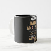 Data Analyst Tweekleurige Koffiemok (Voorkant links)