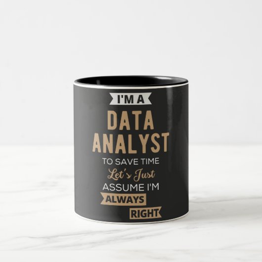 Data Analyst Tweekleurige Koffiemok (Center)
