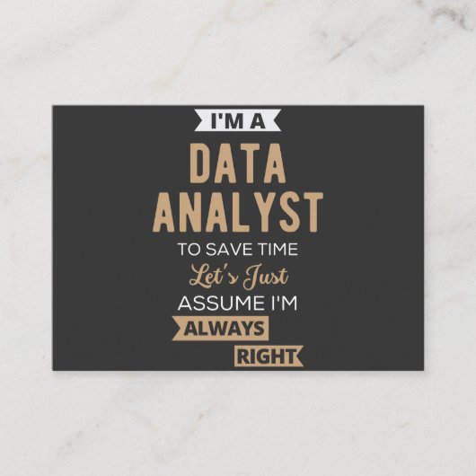 Data Analyst Visitekaartje (Voorkant)