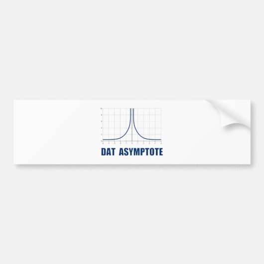 Data Asymptote Bumpersticker (Voorkant)