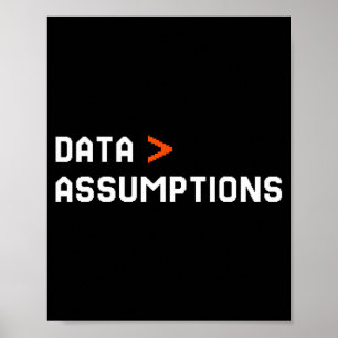 Data boven aannames grappige tech analist wetensch poster