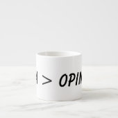 data boven mening, wetenschap espresso kop (Voorkant)