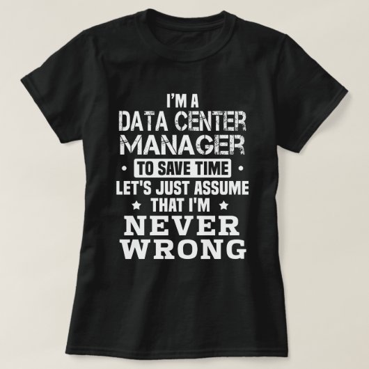 Data Center Manager T-shirt (Design voorkant)