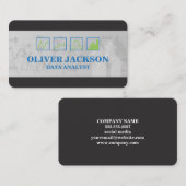 Data Charts | Financiën | Analist Visitekaartje (Voorkant / Achterkant)