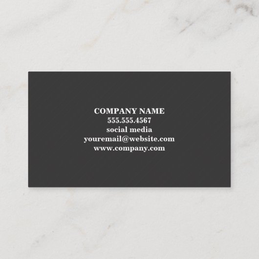 Data Charts | Financiën | Analist Visitekaartje (Achterkant)