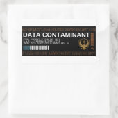DATA CONTAMINANT waarschuwingsdecimaal laptop stic Rechthoekige Sticker (Tas)