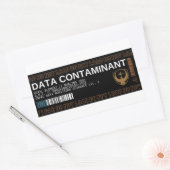 DATA CONTAMINANT waarschuwingsdecimaal laptop stic Rechthoekige Sticker (Envelop)