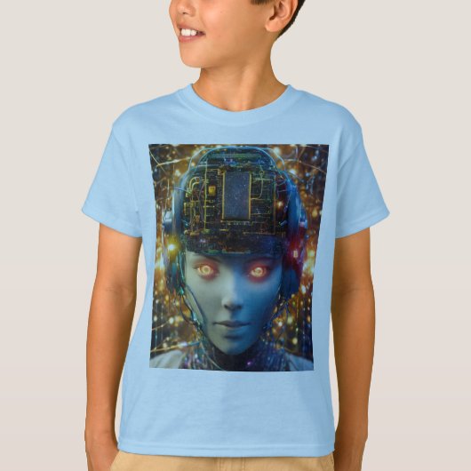 "Data Dreamer" - Illustreren van een surrealistisc T-shirt (Voorkant)