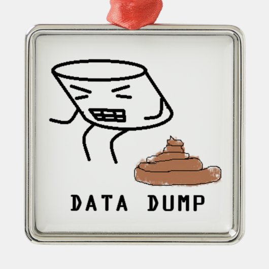 Data Dump Metalen Ornament (Voorkant)