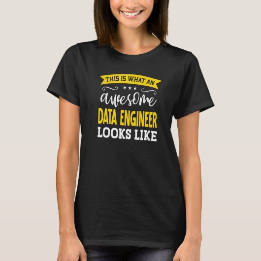 Data Engineer Job Title Employee Funding Worker Da T-shirt (Voorkant)