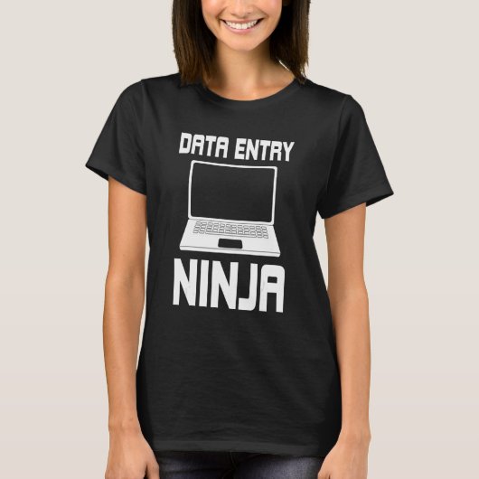 Data Entry Ninja Costume Data Management T-shirt (Voorkant)