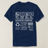 Data Entry Operator Multitasking Job Cadeusitem T-shirt (Design voorkant)