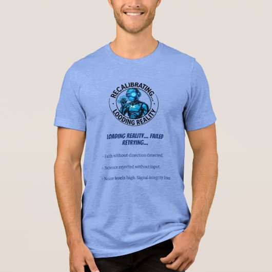 Data Human Patch  Tri-Blend Shirt (Voorkant)