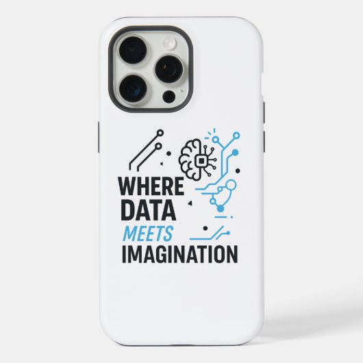 Data Imagination Nexus: Abstract algoritmisch iPhone Hoesje (Achterkant)