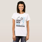 Data Imagination Nexus: Abstract algoritmisch T-shirt (Voorkant volledig)