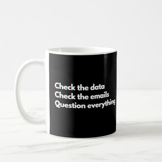 Data-ingenieurs en data wetenschapper Funny Data Koffiemok (Links)