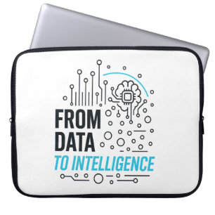 Data Intelligence Odyssey: Abstracte informatie Laptop Sleeve