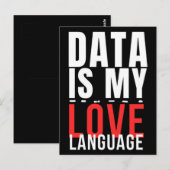 Data Is Mijn Liefdestaal - Grappige Data Wetenscha Briefkaart (Voorkant / Achterkant)