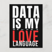 Data Is Mijn Liefdestaal - Grappige Data Wetenscha Briefkaart (Voorkant)