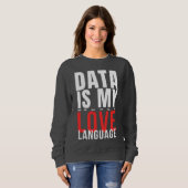 Data Is Mijn Taal Van De Liefde - Grappige Datawet Trui (Voorkant volledig)