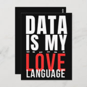 Data Is My Love Language - Funny Data Scientist Briefkaart (Voorkant / Achterkant)