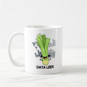 Data Leek Funny Computer Veggie Pun Koffiemok (Links)