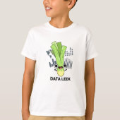 Data Leek Funny Computer Veggie Pun T-shirt (Voorkant)