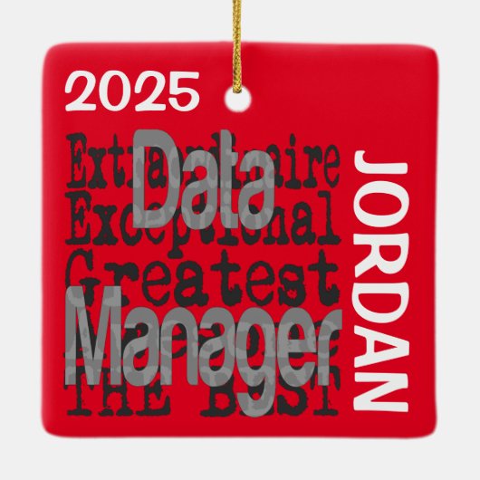 Data Manager buitengewoon aangepast Keramisch Ornament (Achterkant)