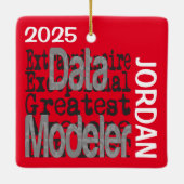 Data Modeler Extraordinaire CUSTOM Keramisch Ornament (Achterkant)