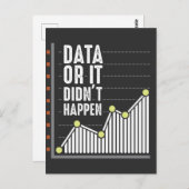 Data Nerd Behavior Analyst Statistics Scientist Briefkaart (Voorkant / Achterkant)